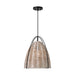 Myhouse Lighting Visual Comfort Studio - GLP1081MBK-ASW - One Light Pendant - Norman - Ash Wicker