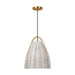 Myhouse Lighting Visual Comfort Studio - GLP1081SB-CLW - One Light Pendant - Norman - Chalk Wicker