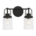 Myhouse Lighting Visual Comfort Studio - GLV1072MBK - Two Light Vanity - Anders - Midnight Black