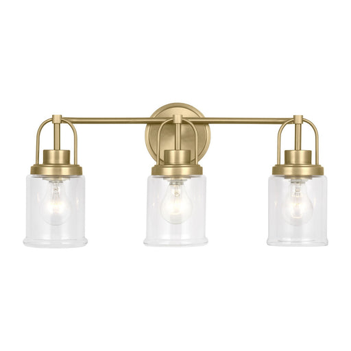 Myhouse Lighting Visual Comfort Studio - GLV1073SB - Three Light Vanity - Anders - Satin Brass