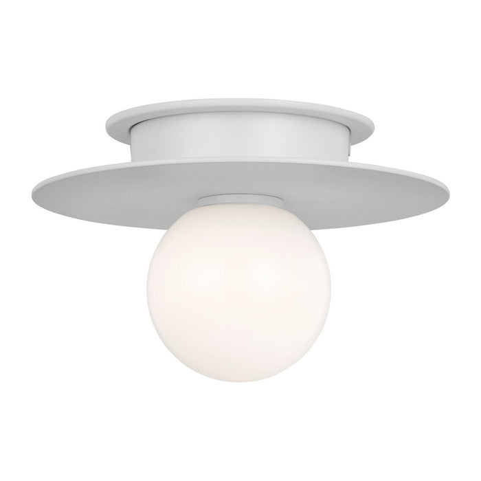 Myhouse Lighting Visual Comfort Studio - KF1001MWT - One Light Flush Mount - Nodes - Matte White