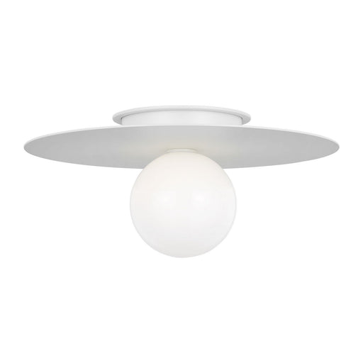 Myhouse Lighting Visual Comfort Studio - KF1021MWT - One Light Flush Mount - Nodes - Matte White