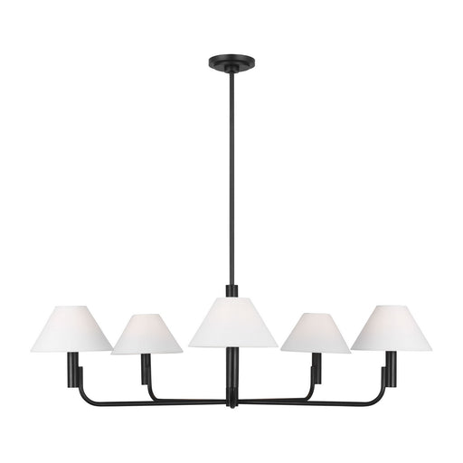 Myhouse Lighting Visual Comfort Studio - SLC1005AI - Five Light Chandelier - Colfax - Aged Iron