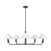 Myhouse Lighting Visual Comfort Studio - SLC1005AI - Five Light Chandelier - Colfax - Aged Iron