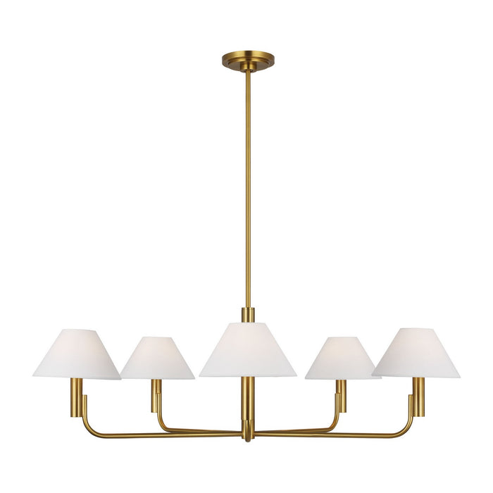 Myhouse Lighting Visual Comfort Studio - SLC1005BBS - Five Light Chandelier - Colfax - Burnished Brass