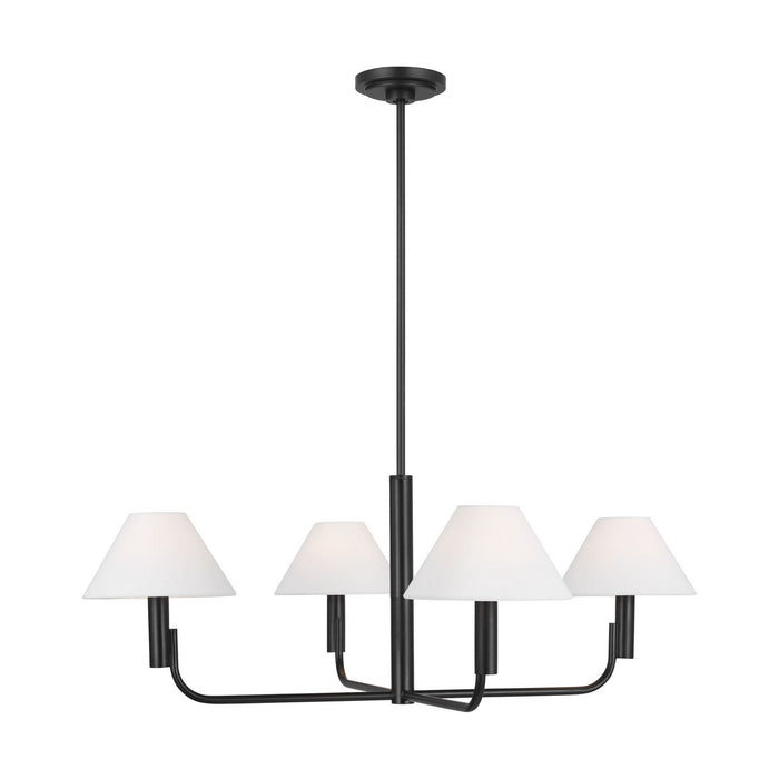Myhouse Lighting Visual Comfort Studio - SLC1014AI - Four Light Chandelier - Colfax - Aged Iron