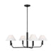 Myhouse Lighting Visual Comfort Studio - SLC1014AI - Four Light Chandelier - Colfax - Aged Iron