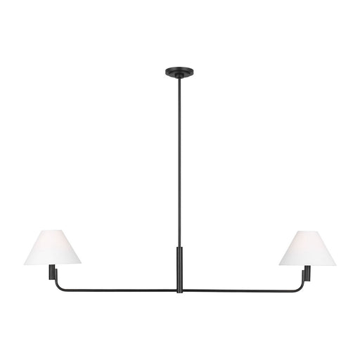 Myhouse Lighting Visual Comfort Studio - SLC1022AI - Two Light Linear Chandelier - Colfax - Aged Iron