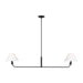 Myhouse Lighting Visual Comfort Studio - SLC1022AI - Two Light Linear Chandelier - Colfax - Aged Iron