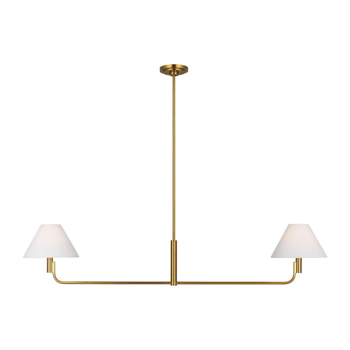 Myhouse Lighting Visual Comfort Studio - SLC1022BBS - Two Light Linear Chandelier - Colfax - Burnished Brass