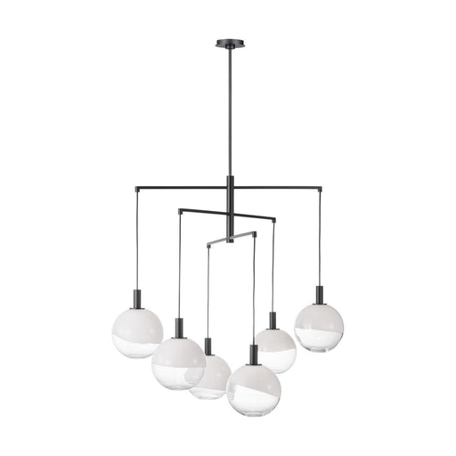 Myhouse Lighting Visual Comfort Studio - SLC1036AI - Six Light Chandelier - Torian - Aged Iron