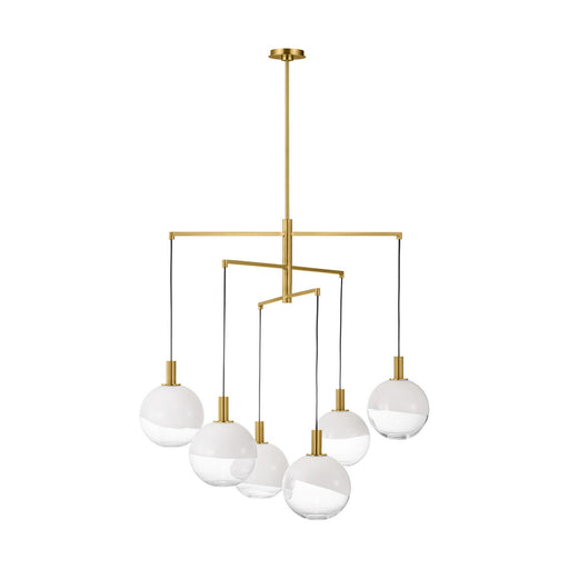 Myhouse Lighting Visual Comfort Studio - SLC1036BBS - Six Light Chandelier - Torian - Burnished Brass