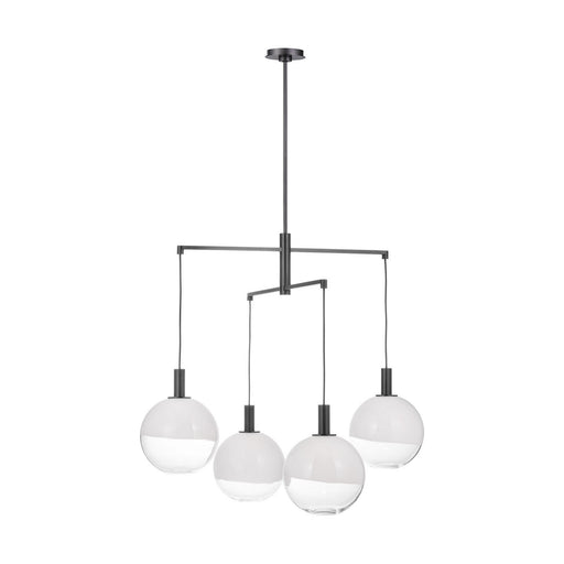 Myhouse Lighting Visual Comfort Studio - SLC1044AI - Four Light Chandelier - Torian - Aged Iron