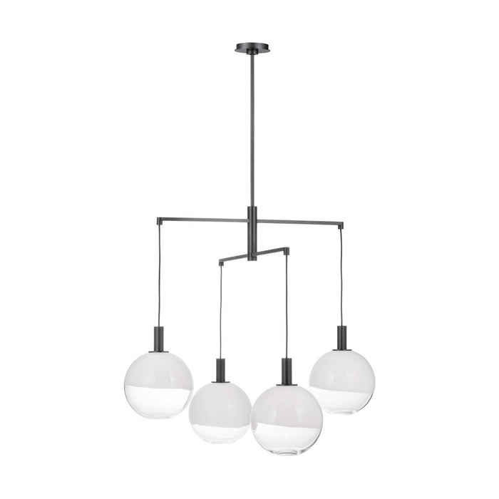 Myhouse Lighting Visual Comfort Studio - SLC1044AI - Four Light Chandelier - Torian - Aged Iron