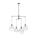 Myhouse Lighting Visual Comfort Studio - SLC1044AI - Four Light Chandelier - Torian - Aged Iron