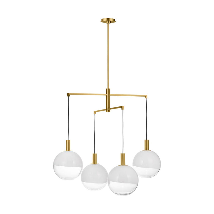 Myhouse Lighting Visual Comfort Studio - SLC1044BBS - Four Light Chandelier - Torian - Burnished Brass