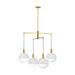 Myhouse Lighting Visual Comfort Studio - SLC1044BBS - Four Light Chandelier - Torian - Burnished Brass