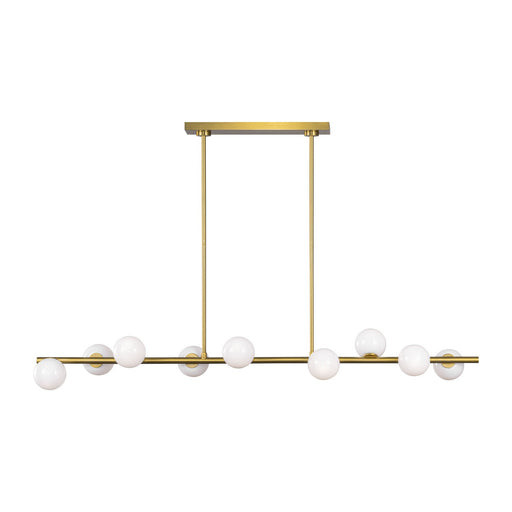 Myhouse Lighting Visual Comfort Studio - SLC1059BBS - Nine Light Linear Chandelier - Altair - Burnished Brass