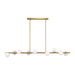 Myhouse Lighting Visual Comfort Studio - SLC1059BBS - Nine Light Linear Chandelier - Altair - Burnished Brass