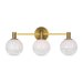 Myhouse Lighting Visual Comfort Studio - SLV1003BBS - Three Light Vanity - Torian - Burnished Brass