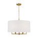 Myhouse Lighting Visual Comfort Studio - TC1206BBS - Six Light Chandelier - Danica - Burnished Brass