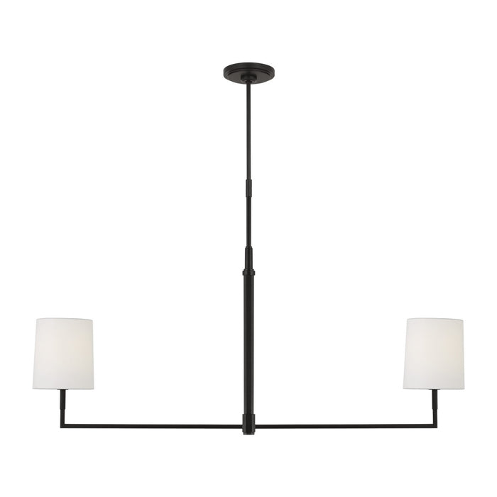 Myhouse Lighting Visual Comfort Studio - TC1212AI - Two Light Linear Chandelier - Danica - Aged Iron