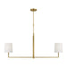 Myhouse Lighting Visual Comfort Studio - TC1212BBS - Two Light Linear Chandelier - Danica - Burnished Brass