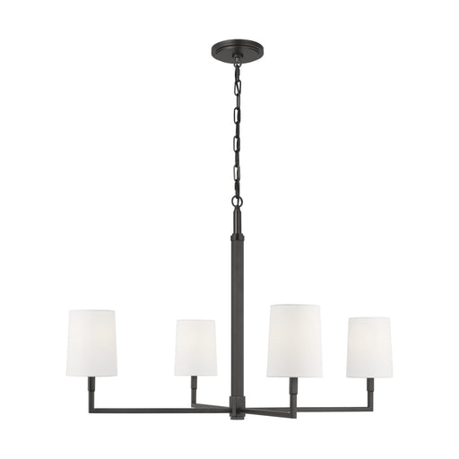 Myhouse Lighting Visual Comfort Studio - TC1224AI - Four Light Chandelier - Danica - Aged Iron