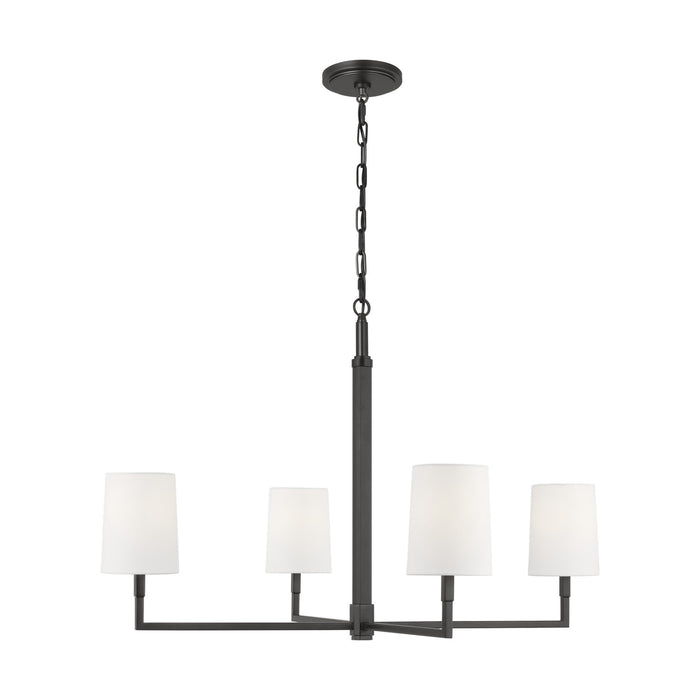 Myhouse Lighting Visual Comfort Studio - TC1224AI - Four Light Chandelier - Danica - Aged Iron