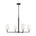 Myhouse Lighting Visual Comfort Studio - TC1224AI - Four Light Chandelier - Danica - Aged Iron