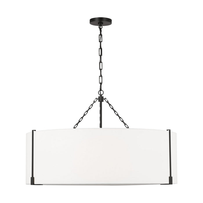 Myhouse Lighting Visual Comfort Studio - TFC1114AI - Four Light Pendant - Bergen - Aged Iron