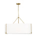 Myhouse Lighting Visual Comfort Studio - TFC1114BBS - Four Light Pendant - Bergen - Burnished Brass