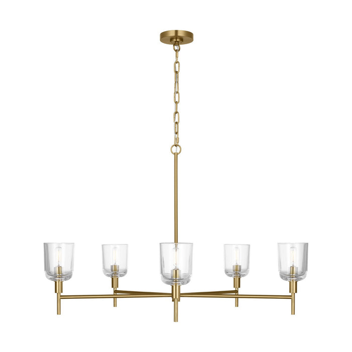 Myhouse Lighting Visual Comfort Studio - TFC1135BBS - Five Light Chandelier - Hartley - Burnished Brass