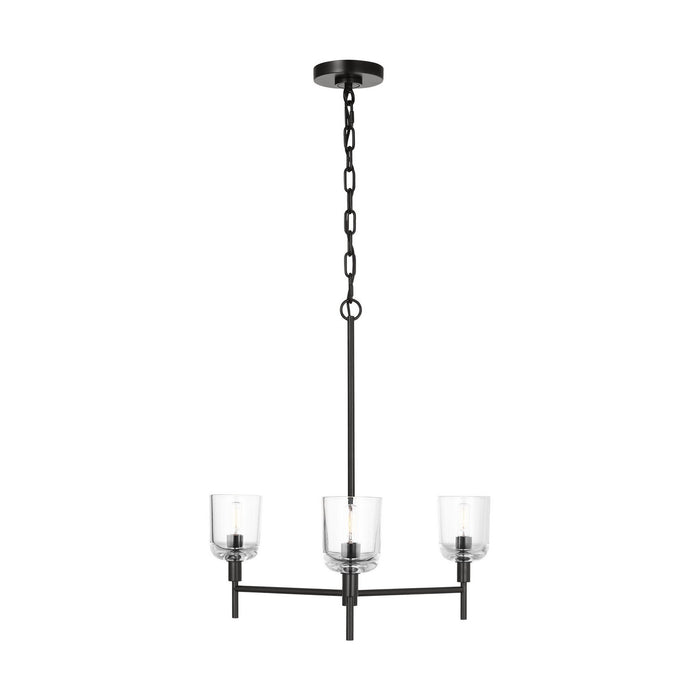 Myhouse Lighting Visual Comfort Studio - TFC1143AI - Three Light Chandelier - Hartley - Aged Iron