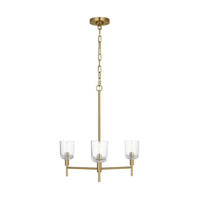 Myhouse Lighting Visual Comfort Studio - TFC1143BBS - Three Light Chandelier - Hartley - Burnished Brass