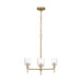 Myhouse Lighting Visual Comfort Studio - TFC1143BBS - Three Light Chandelier - Hartley - Burnished Brass