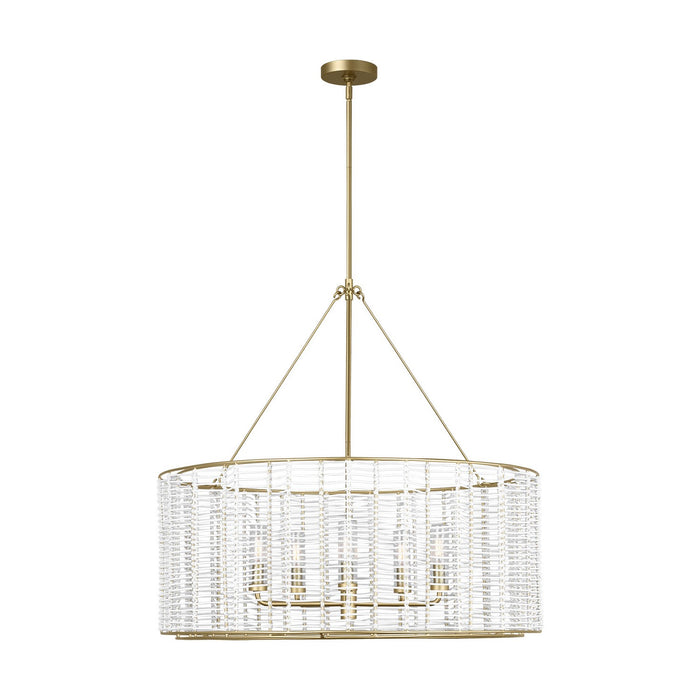 Myhouse Lighting Visual Comfort Studio - TFC1155PCB - Five Light Chandelier - Winslow - Powder-Coated Brass