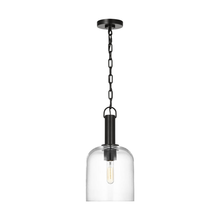 Myhouse Lighting Visual Comfort Studio - TFP1021AI - One Light Pendant - Hartley - Aged Iron