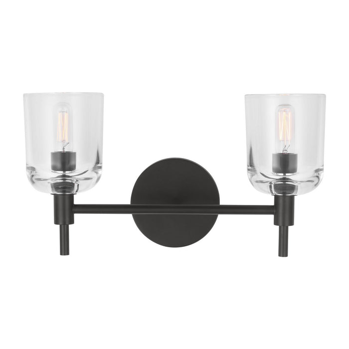 Myhouse Lighting Visual Comfort Studio - TFV1002AI - Two Light Vanity - Hartley - Aged Iron