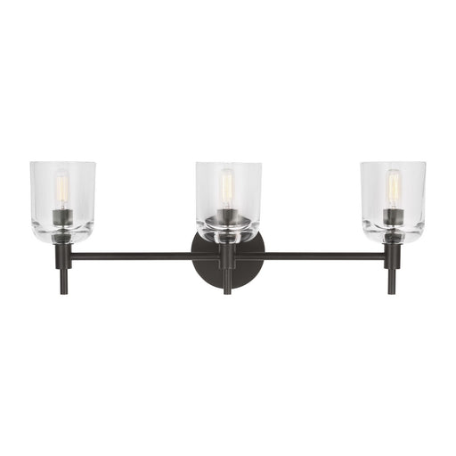 Myhouse Lighting Visual Comfort Studio - TFV1003AI - Three Light Vanity - Hartley - Aged Iron