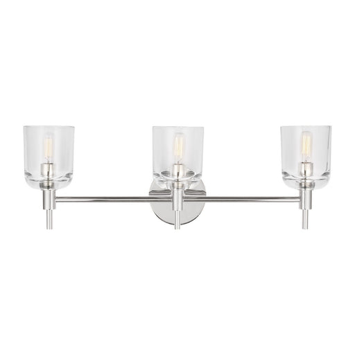 Myhouse Lighting Visual Comfort Studio - TFV1003PN - Three Light Vanity - Hartley - Polished Nickel