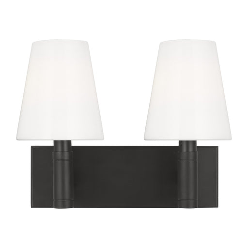 Myhouse Lighting Visual Comfort Studio - TV1022AI - Two Light Vanity - Beckham Classic - Aged Iron