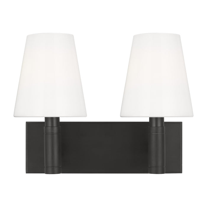 Myhouse Lighting Visual Comfort Studio - TV1022AI - Two Light Vanity - Beckham Classic - Aged Iron