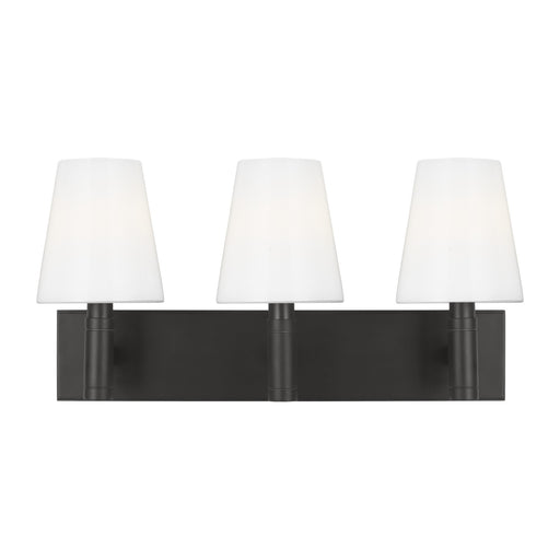 Myhouse Lighting Visual Comfort Studio - TV1033AI - Three Light Vanity - Beckham Classic - Aged Iron