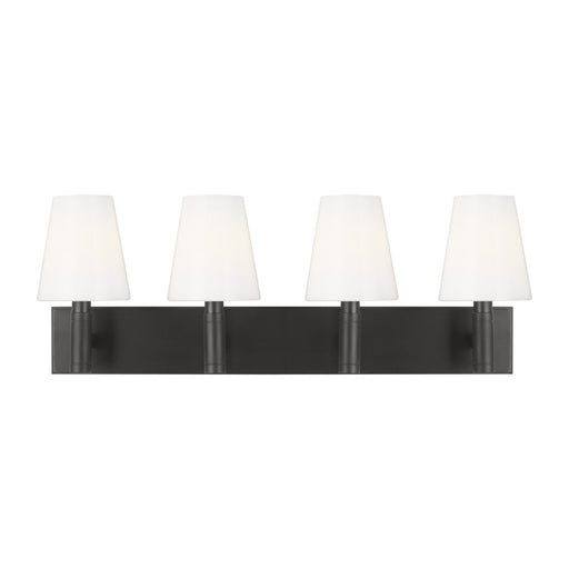 Myhouse Lighting Visual Comfort Studio - TV1044AI - Four Light Vanity - Beckham Classic - Aged Iron