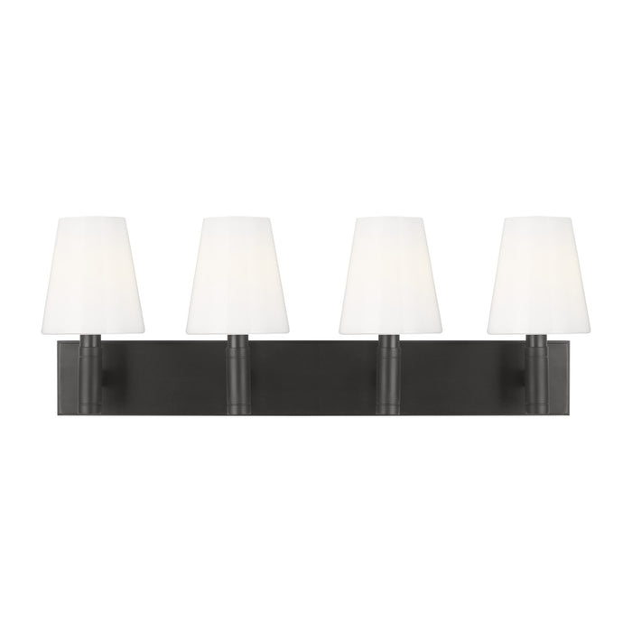 Myhouse Lighting Visual Comfort Studio - TV1044AI - Four Light Vanity - Beckham Classic - Aged Iron