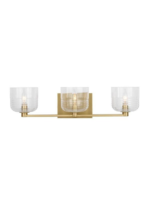 Myhouse Lighting Visual Comfort Studio - DJV1113SB - Three Light Vanity - Lochdale - Satin Brass