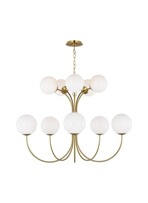 Myhouse Lighting Visual Comfort Studio - KSC11210BBS - Ten Light Chandelier - Noemie - Burnished Brass