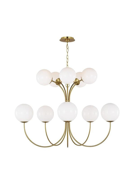 Myhouse Lighting Visual Comfort Studio - KSC11210BBS - Ten Light Chandelier - Noemie - Burnished Brass