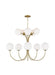 Myhouse Lighting Visual Comfort Studio - KSC11210BBS - Ten Light Chandelier - Noemie - Burnished Brass